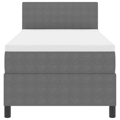 Letto a molle con testiera Grigio chiaro e bianco 80 x 200 cm | homemem39
