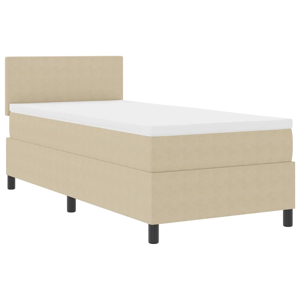 Letto a molle con testiera Grigio chiaro e bianco 80 x 200 cm | homemem39