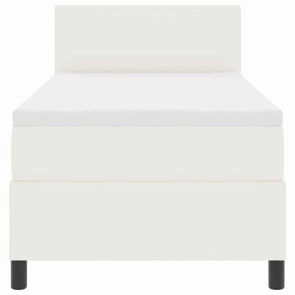 Letto a molle Crema e Bianco 100 x 200 cm Tessuto in Cords | homemem39
