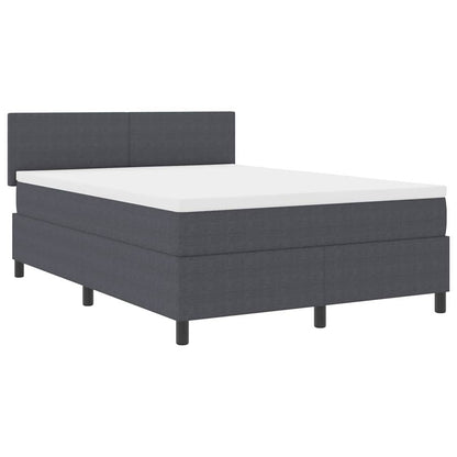 Letto a molle con testiera Grigio Scuro e Bianco 160 x 200 cm | homemem39