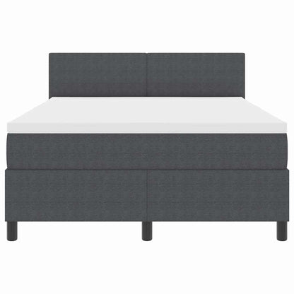 Letto a molle con testiera Grigio Scuro e Bianco 160 x 200 cm | homemem39