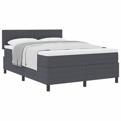 Letto a molle con testiera Grigio Scuro e Bianco 160 x 200 cm | homemem39