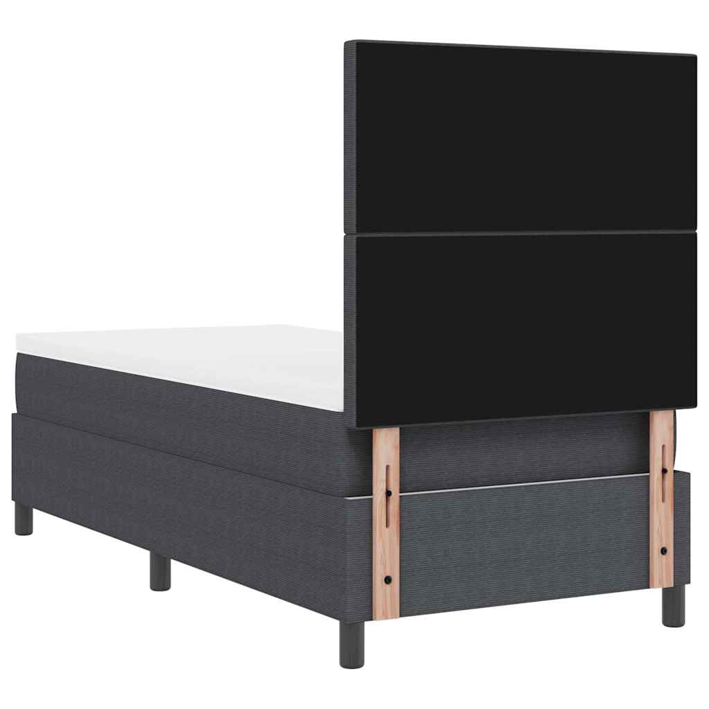 Letto a molle con testiera Grigio Scuro e Bianco 80 x 200 cm | homemem39