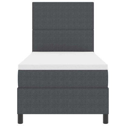 Letto a molle con testiera Grigio Scuro e Bianco 80 x 200 cm | homemem39