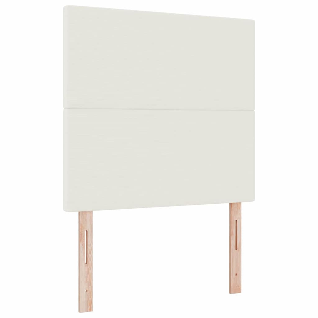 Letto a molle Crema e Bianco 100 x 200 cm Tessuto in Cords | homemem39