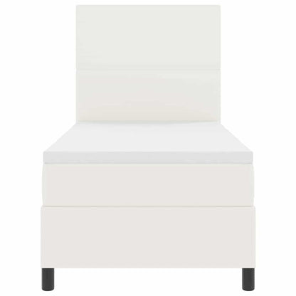 Letto a molle Crema e Bianco 100 x 200 cm Tessuto in Cords | homemem39
