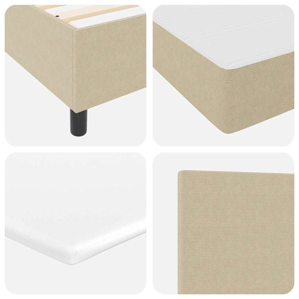 Letto a molle con testiera Grigio chiaro e bianco 100 x 200 cm | homemem39
