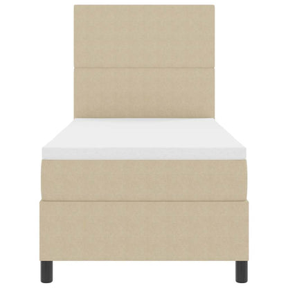 Letto a molle con testiera Grigio chiaro e bianco 100 x 200 cm | homemem39