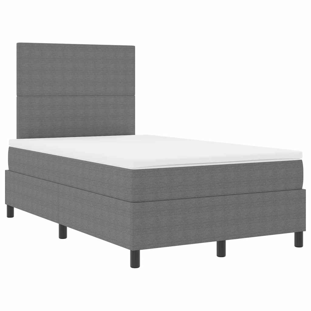 Letto a molle con testiera Grigio chiaro e bianco 120 x 190 cm | homemem39