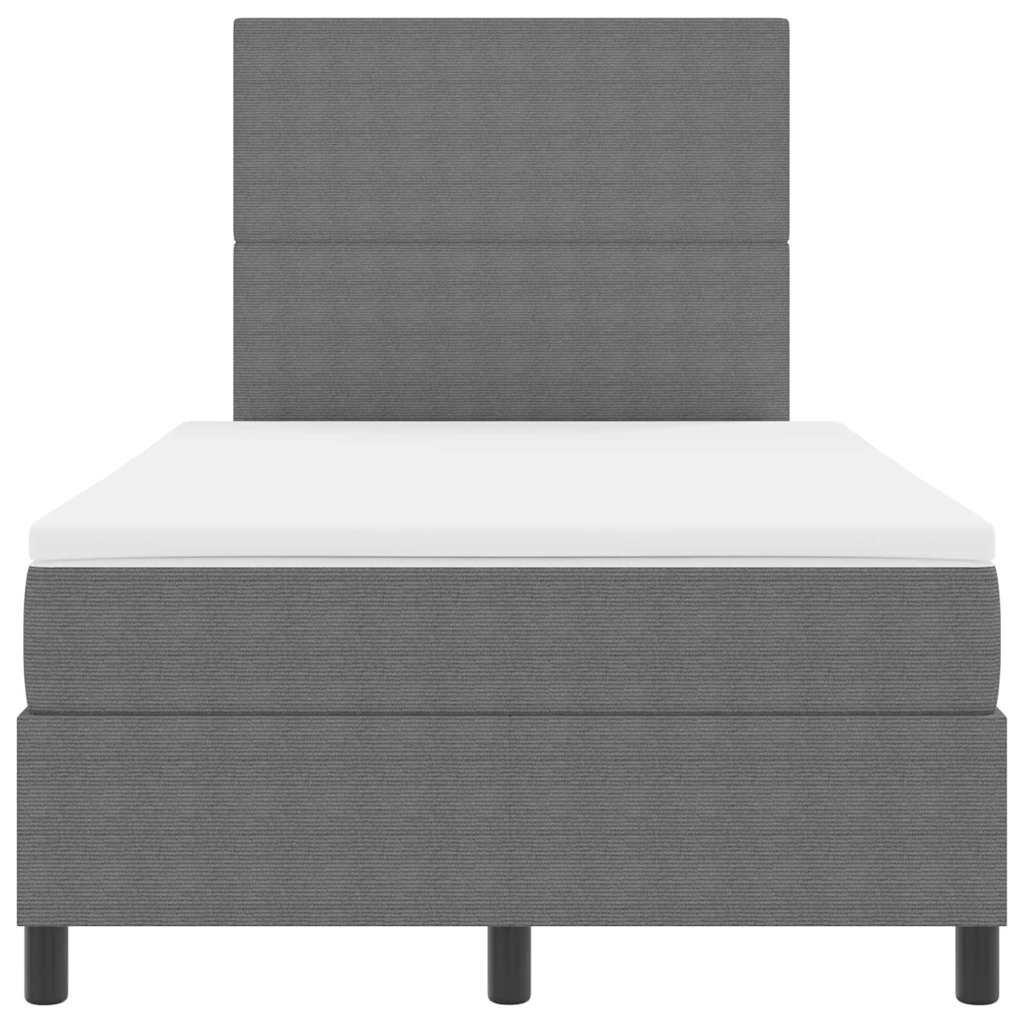 Letto a molle con testiera Grigio chiaro e bianco 120 x 190 cm | homemem39