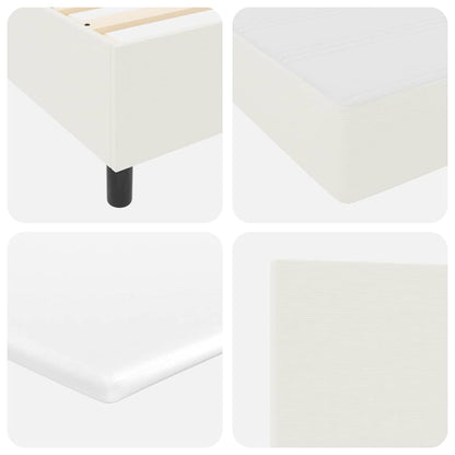 Letto a molle Crema e Bianco 120 x 190 cm Tessuto in Cords | homemem39