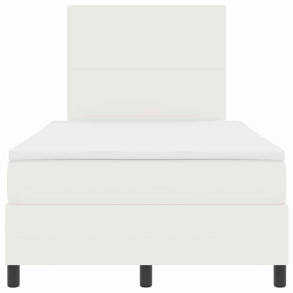 Letto a molle Crema e Bianco 120 x 190 cm Tessuto in Cords | homemem39