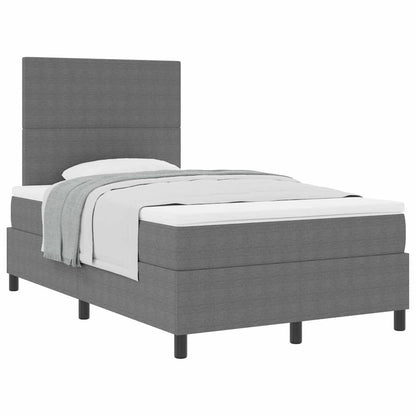 Letto a molle con testiera Grigio chiaro e bianco 120 x 200 cm | homemem39