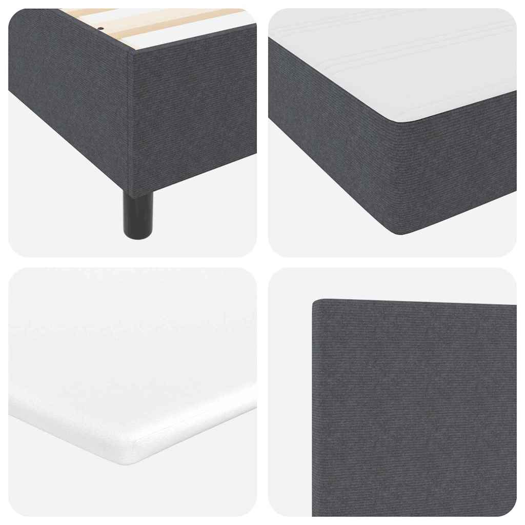 Letto a molle con testiera Grigio Scuro e Bianco 120 x 200 cm | homemem39