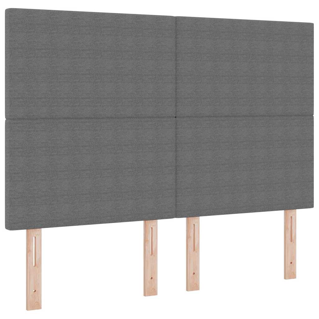 Letto a molle con testiera Grigio chiaro e bianco 140 x 190 cm | homemem39