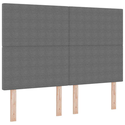 Letto a molle con testiera Grigio chiaro e bianco 140 x 190 cm | homemem39