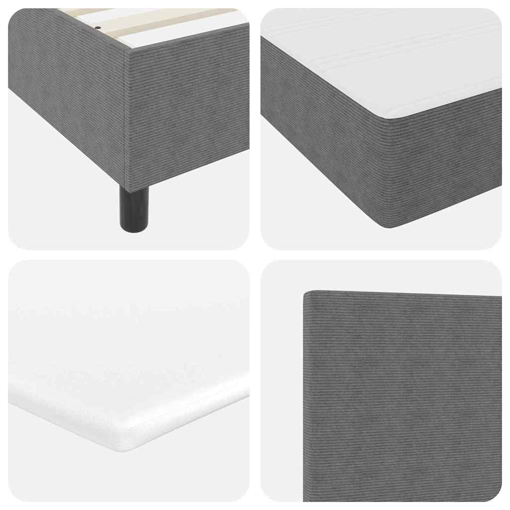 Letto a molle con testiera Grigio chiaro e bianco 140 x 200 cm | homemem39