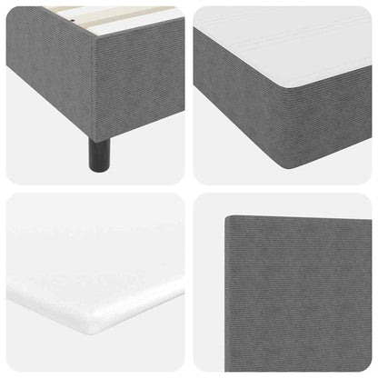Letto a molle con testiera Grigio chiaro e bianco 140 x 200 cm | homemem39