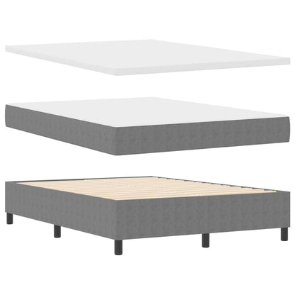 Letto a molle con testiera Grigio chiaro e bianco 140 x 200 cm | homemem39