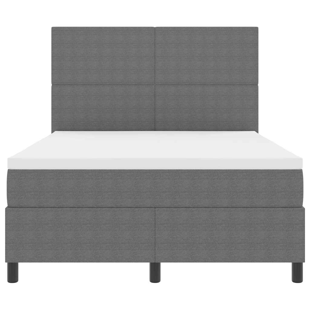 Letto a molle con testiera Grigio chiaro e bianco 140 x 200 cm | homemem39