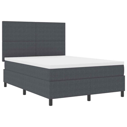 Letto a molle con testiera Grigio Scuro e Bianco 160 x 200 cm | homemem39