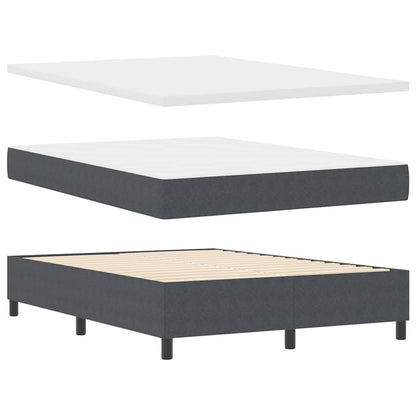 Letto a molle con testiera Grigio Scuro e Bianco 160 x 200 cm | homemem39