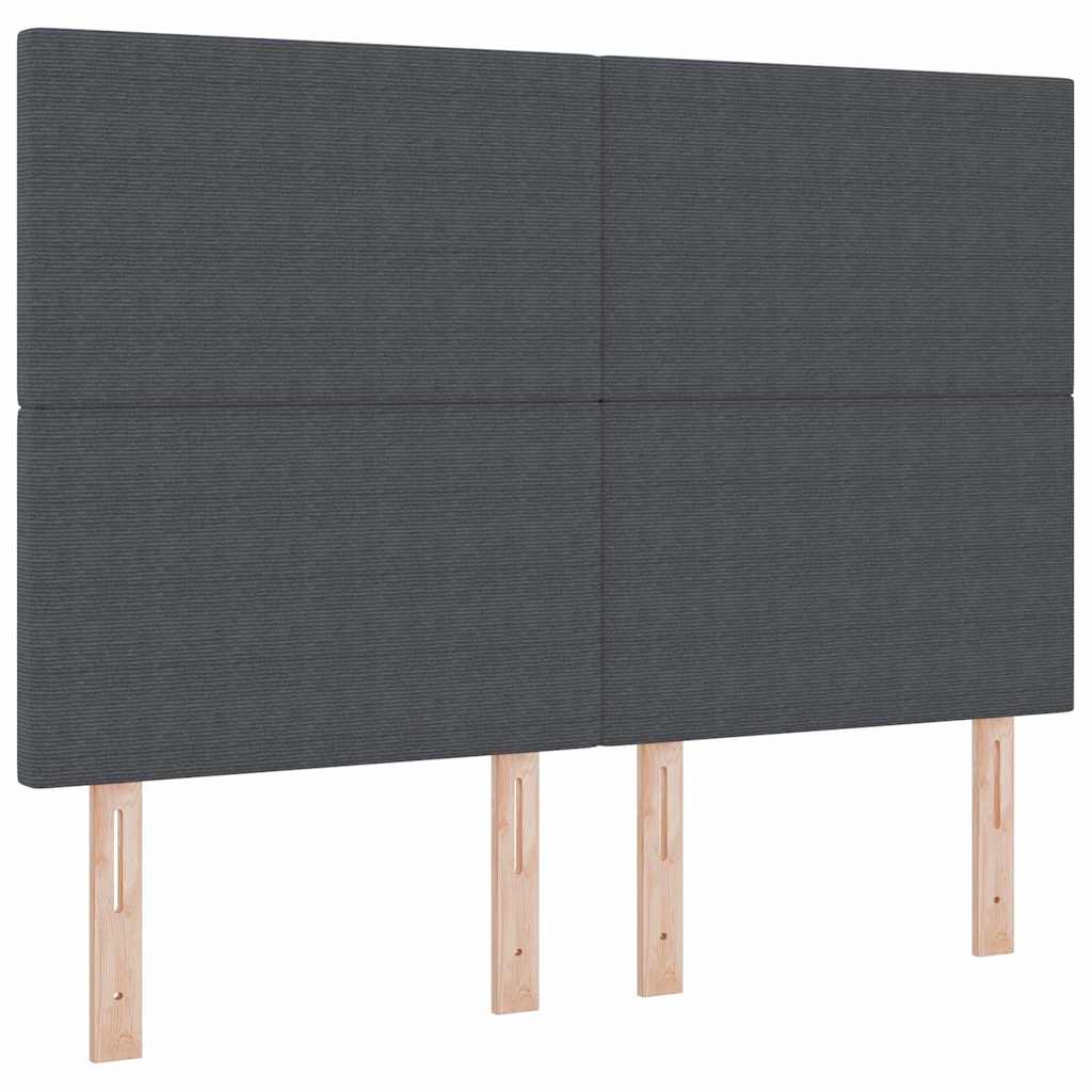 Letto a molle con testiera Grigio Scuro e Bianco 160 x 200 cm | homemem39