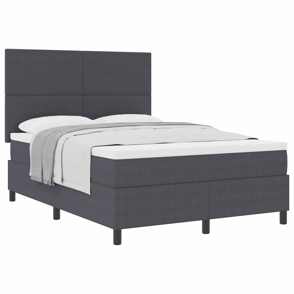 Letto a molle con testiera Grigio Scuro e Bianco 160 x 200 cm | homemem39