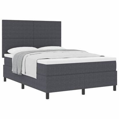 Letto a molle con testiera Grigio Scuro e Bianco 160 x 200 cm | homemem39