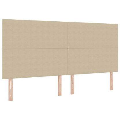 Letto a molle con testiera Grigio chiaro e bianco 200 x 200 cm | homemem39