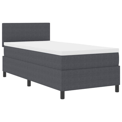 Letto a Sorgente LED Grigio Scuro e Bianco 80 x 200 cm | homemem39