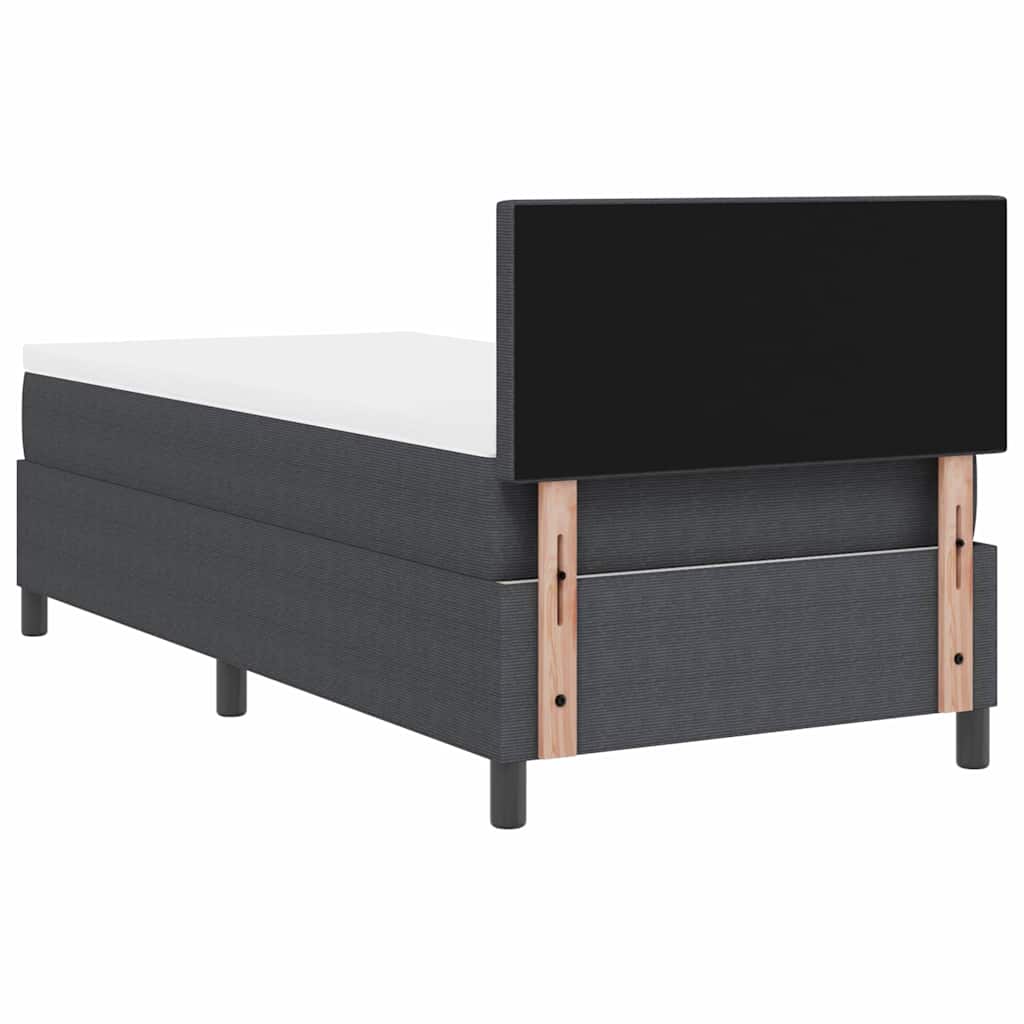 Letto a Sorgente LED Grigio Scuro e Bianco 80 x 200 cm | homemem39