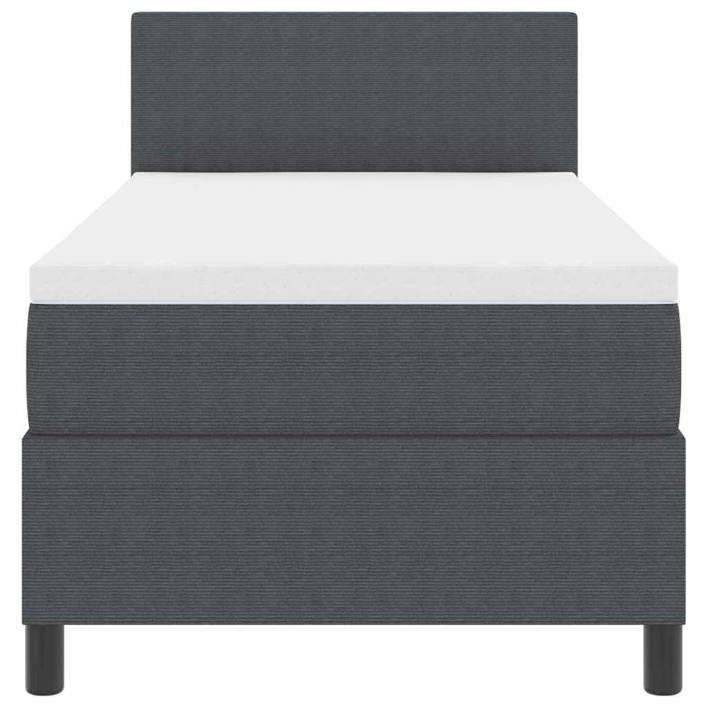 Letto a Sorgente LED Grigio Scuro e Bianco 80 x 200 cm | homemem39