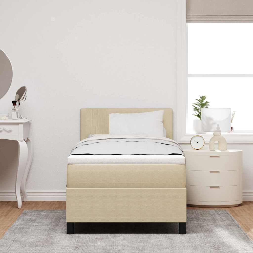 Letto a Sorgente LED Grigio chiaro e bianco 80 x 200 cm | homemem39