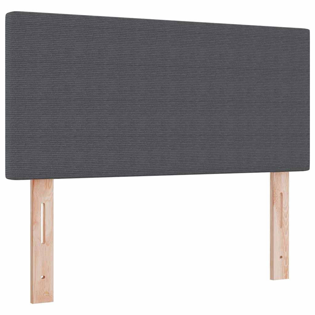 Letto a Sorgente LED Grigio Scuro e Bianco 90 x 200 cm | homemem39