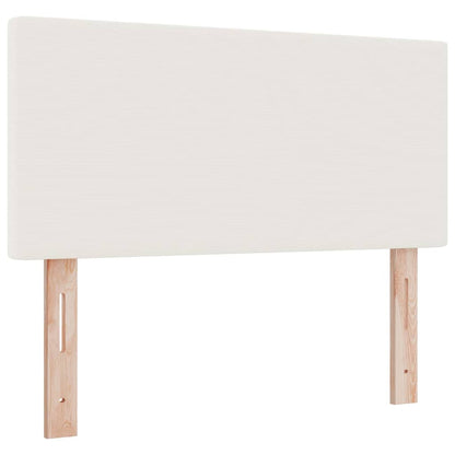 Letto a Sorgente LED con testiera Crema e Bianco 100 x 200 cm