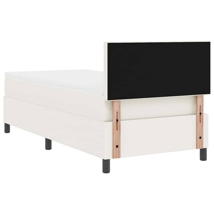 Letto a Sorgente LED con testiera Crema e Bianco 100 x 200 cm | homemem39