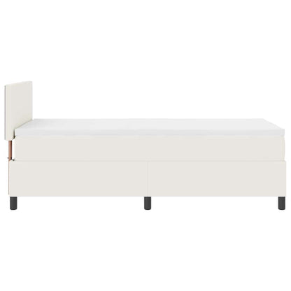 Letto a Sorgente LED con testiera Crema e Bianco 100 x 200 cm | homemem39