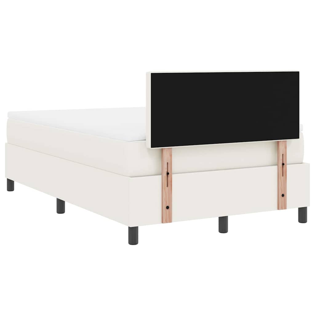 Letto a Sorgente LED con testiera Crema e Bianco 120 x 200 cm | homemem39
