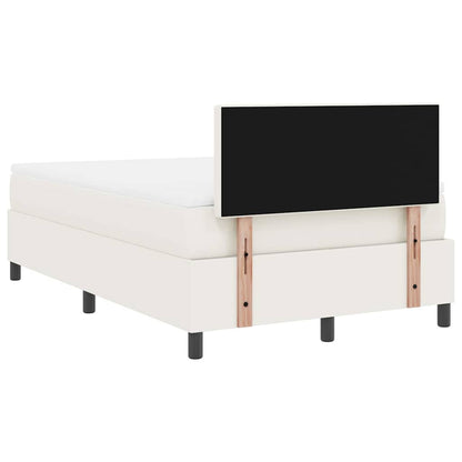 Letto a Sorgente LED con testiera Crema e Bianco 120 x 200 cm | homemem39
