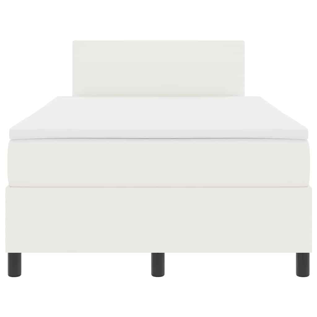 Letto a Sorgente LED con testiera Crema e Bianco 120 x 200 cm | homemem39