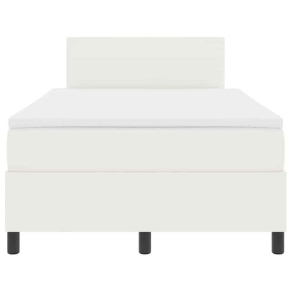 Letto a Sorgente LED con testiera Crema e Bianco 120 x 200 cm | homemem39