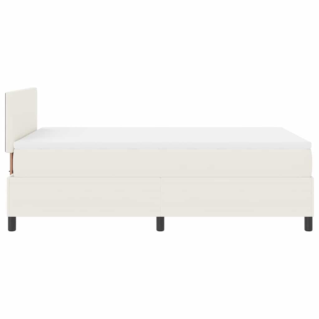 Letto a Sorgente LED con testiera Crema e Bianco 120 x 200 cm | homemem39