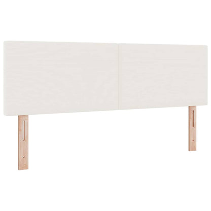 Letto a Sorgente LED con testiera Crema e Bianco 140 x 190 cm