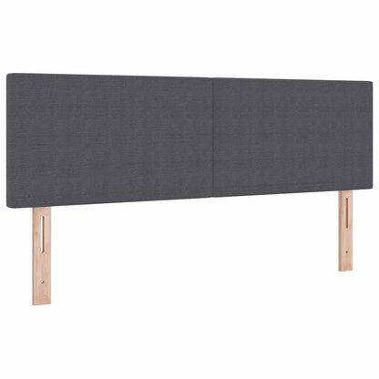 Letto a Sorgente LED Grigio Scuro e Bianco 160 x 200 cm | homemem39