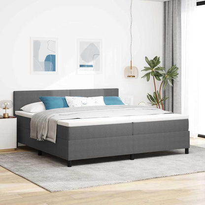Letto a Sorgente LED Grigio chiaro e bianco 200 x 200 cm | homemem39