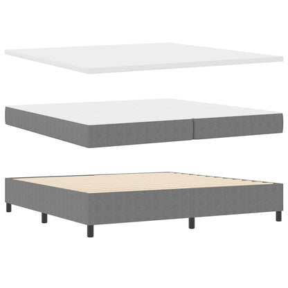 Letto a Sorgente LED Grigio chiaro e bianco 200 x 200 cm | homemem39