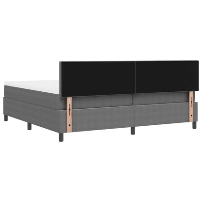 Letto a Sorgente LED Grigio chiaro e bianco 200 x 200 cm