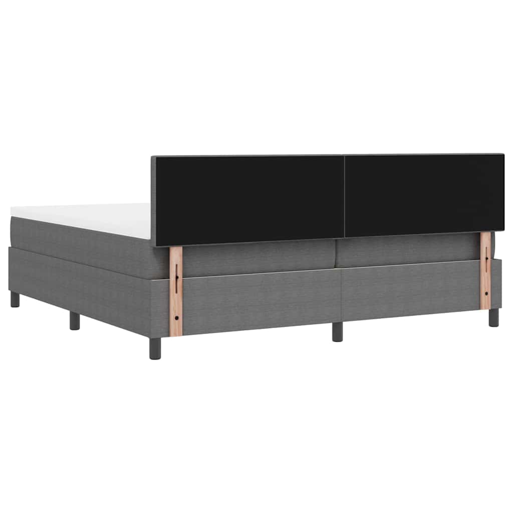 Letto a Sorgente LED Grigio chiaro e bianco 200 x 200 cm | homemem39