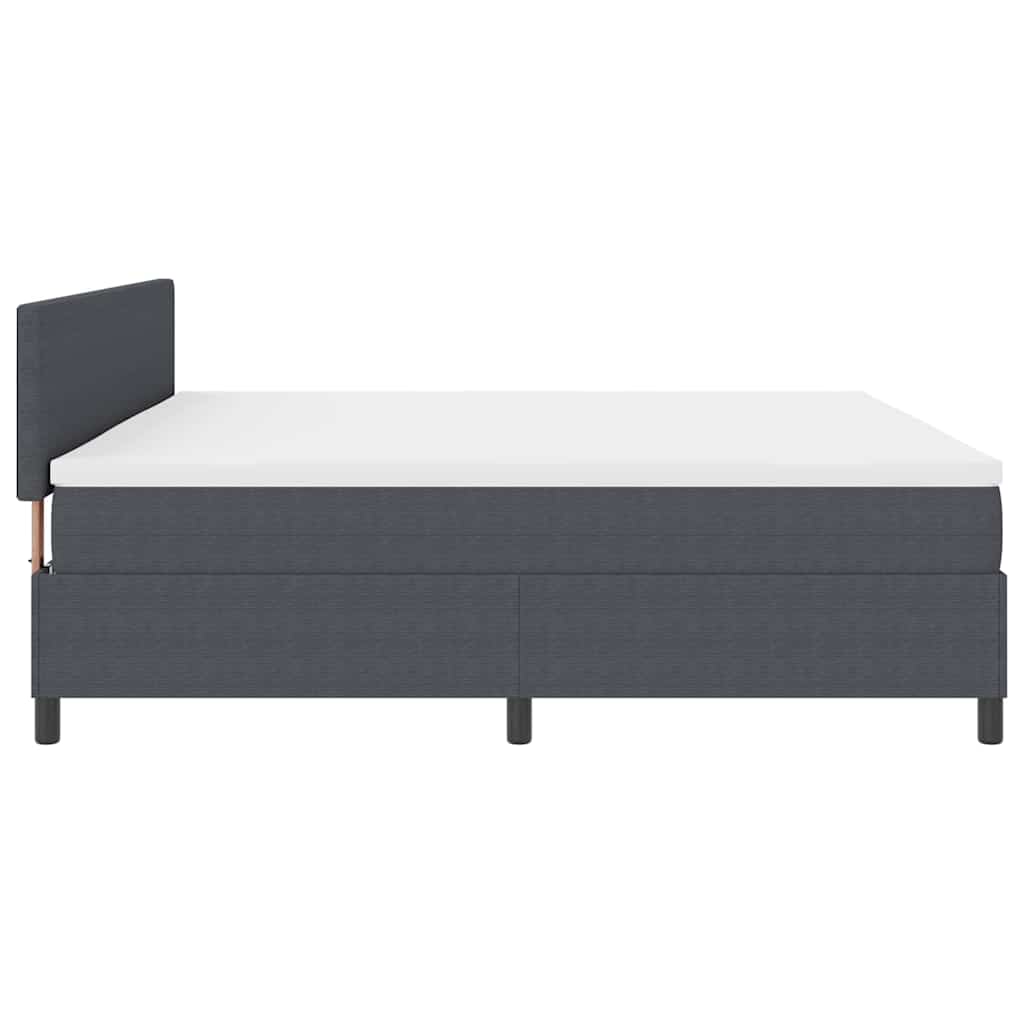 Letto a Sorgente LED Grigio Scuro e Bianco 200 x 200 cm | homemem39